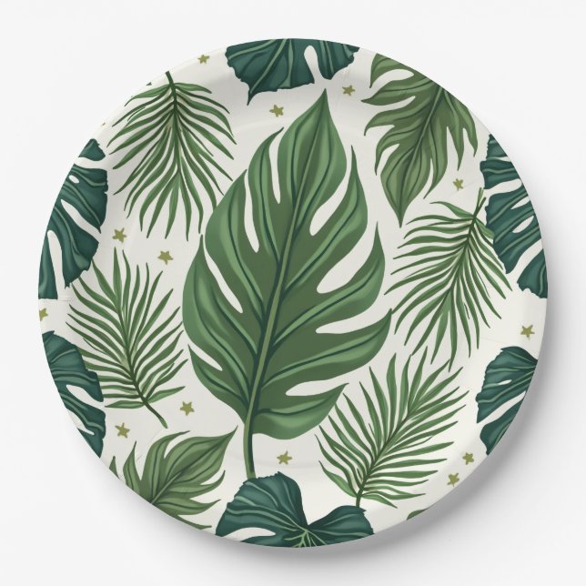 Botanical point party plate (Front)