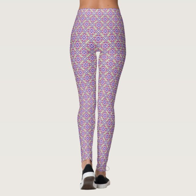 Botanical Pop - Berry Leggings (Back)