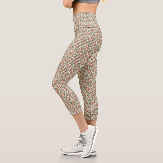 Botanical Pop_Forest Capri Leggings (Left)