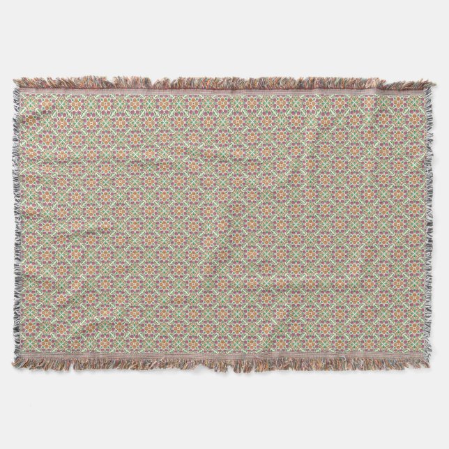 Botanical Pop - Forest Throw Blanket (Front)