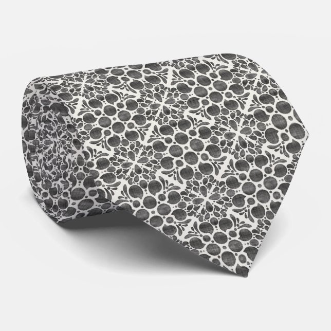Botanical Pop-Sumi Tie (Rolled)