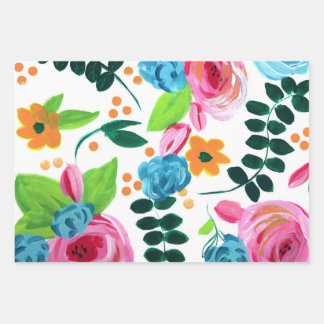 Botanical Pop wrapping paper sheets