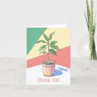 Botanical Potted house plant thank you