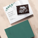 Botanical Pregnancy Announcement Baby Sonogram<br><div class="desc">It's always a good time to share this exciting news with your nearest and dearest. Customise this card by uploading your ultrasound photo,  add your details so your nearest and dearest know of this special news.</div>