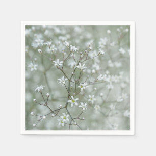 Botanical Pretty Baby's Breath Flower Photography Napkin