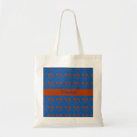 Botanical Pretty Rust Leaves on Royal Blue Design