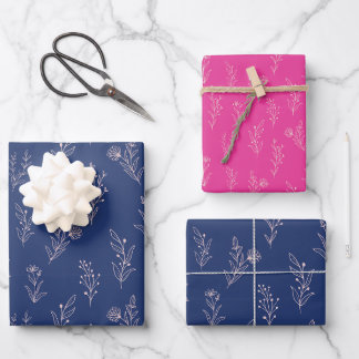 botanical print gift wrapping paper