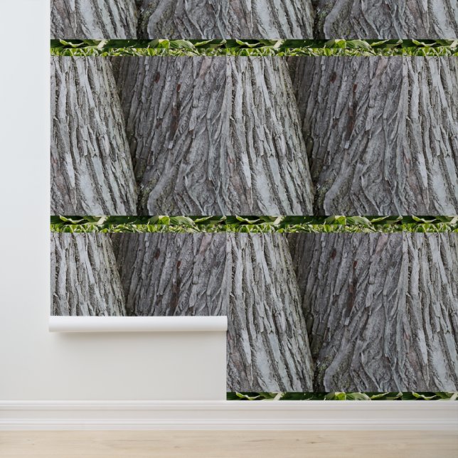 Botanical Print Plants Trees Woods Texture Pattern Wallpaper (Application)