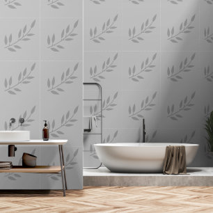 Botanical Prints Grey Grey Leaf Patterns Elegant Wallpaper