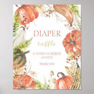 Botanical Pumpkin Diaper Raffle Poster