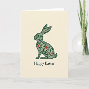Botanical Rabbit Easter Card