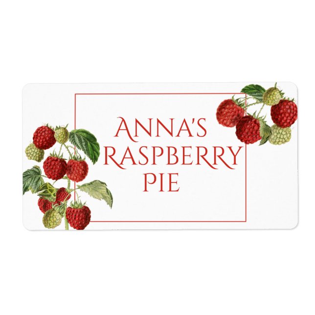 Botanical Raspberry Food Label (Front)