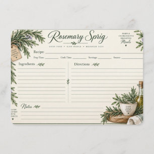 Botanical Recipe Cards