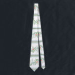 Botanical Red and Green Christmas Neck Tie<br><div class="desc">A botanical Christmas neck tie designed using my original watercolor berries and leaves in shades of red and green with sage green stripes. To shop more visit www.zazzle.com/dotellabelle</div>