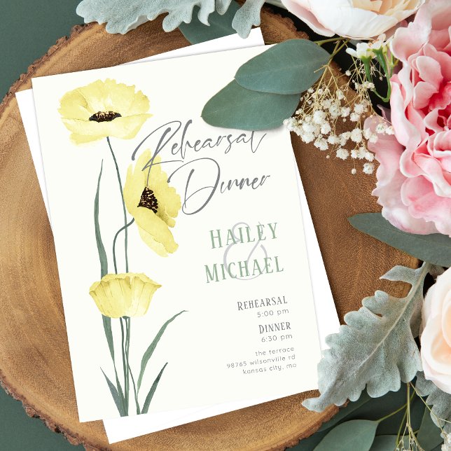 Botanical  Rehearsal Dinner  Invitation (Creator Uploaded)