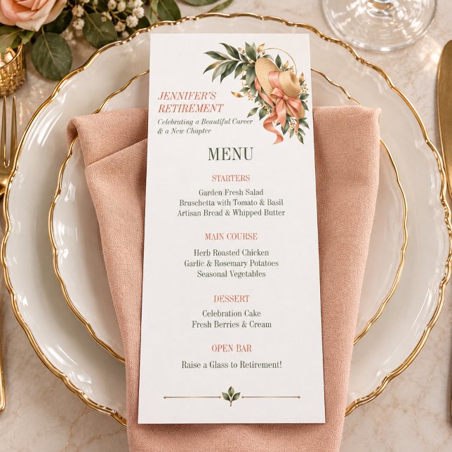 Botanical Retirement Dinner Celebration Open Bar Menu (Creator Uploaded)