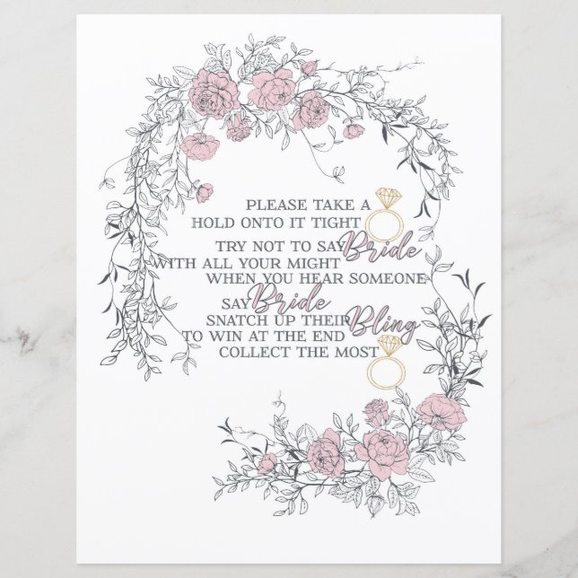 Botanical Ring Game Bridal Shower (Front)