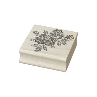 Botanical Rose Stamp