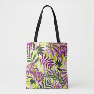 Botanical seamless pattern mixed with geometric sh tote bag