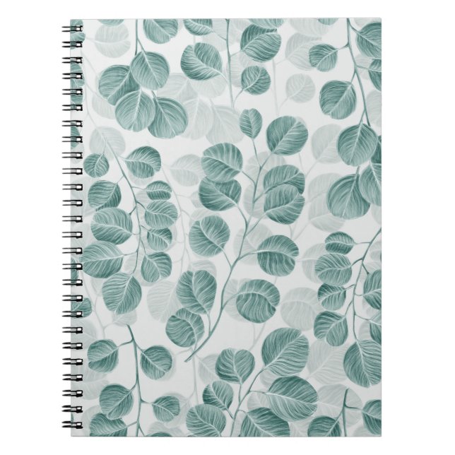 Botanical seamless pattern with vintage graphic si notebook (Front)
