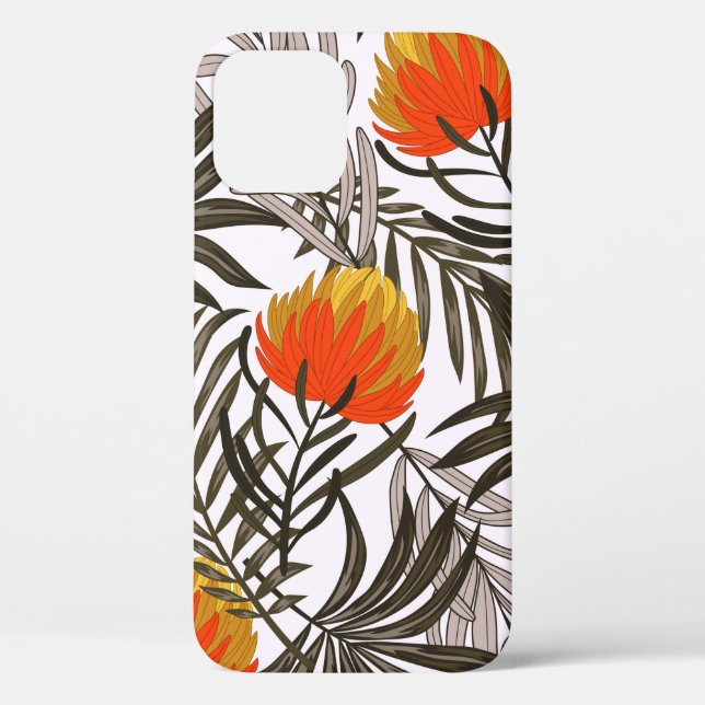 Botanical seamless tropical pattern with bright pl Case-Mate iPhone case (Back)