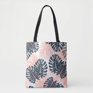 Botanical seamless tropical pattern with bright pl tote bag