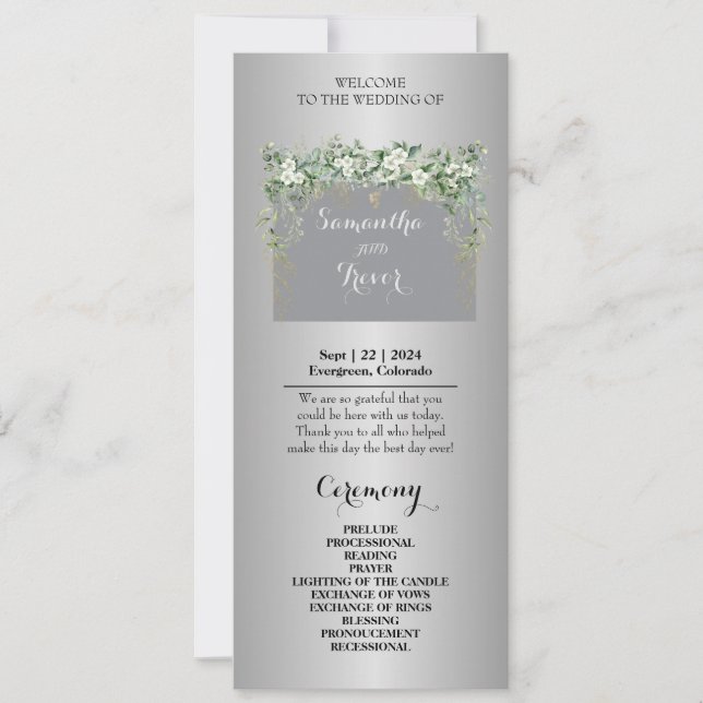 Botanical Serenity: A Floral Affair Flat Card (Front)