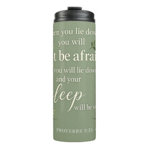 Botanical Serenity - Proverbs 3:24 Thermal Tumbler
