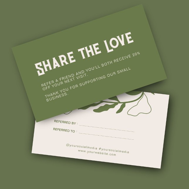 Botanical Share the Love Referral Card (Creator Uploaded)