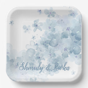 Botanical Sheva Brachos Napkin  Paper Plate