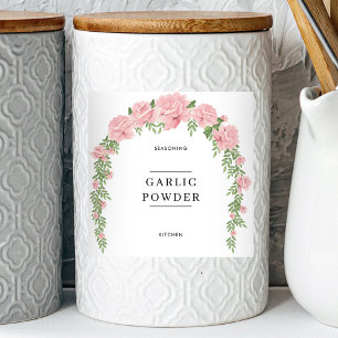 Botanical Simple Minimal Kitchen Pantry Jar Labels