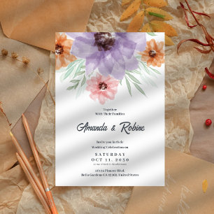 Botanical Simple Wedding Invitation