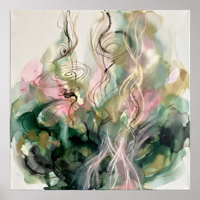 Botanical Spirit Energy Garden Art Poster (Front)