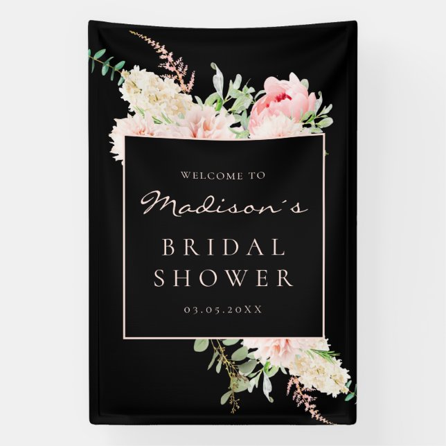 Botanical Spring Bridal Shower Banner (Vertical)