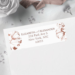 Botanical Spring Wedding Return Address Label
