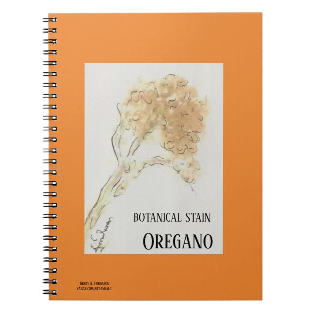 BOTANICAL STAIN OREGANO  NOTEBOOK (Front)