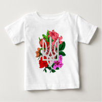 Botanical still and Ukrainian trident tryzub