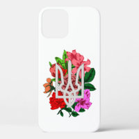 Botanical still and Ukrainian trident tryzub