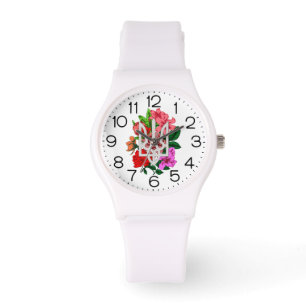 Botanical still and Ukrainian trident tryzub Watch