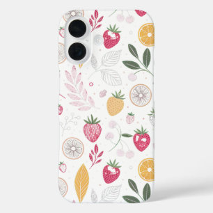“Botanical Strawberry Lemon iPhone iPad Case” 16 Case