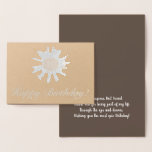 Botanical Sunflower Best Friend Birthday Foil Card<br><div class="desc">Birthday Card for your loved ones with a sunflower</div>