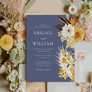 Botanical Sunshine Florals Modern Wedding Invitation