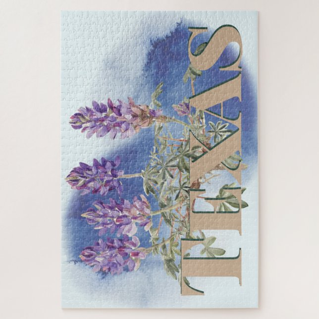 Botanical Texas Bluebonnet 2  Jigsaw Puzzle (Vertical)