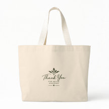 Botanical Thank You Tote Bag – Elegant Floral Gift