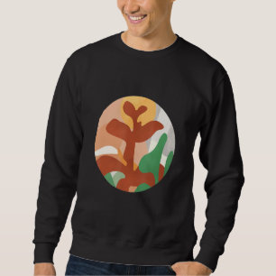 Botanical Theme Sun Abstract Art Sweatshirt