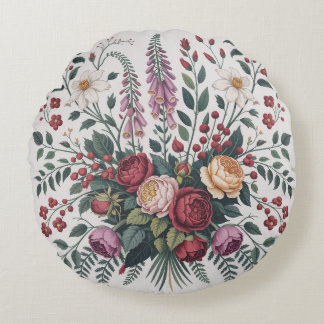 Botanical Throw Pillow – Vintage Floral Design
