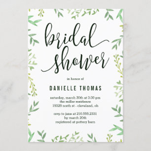Botanical Touch Bridal Shower Invitation
