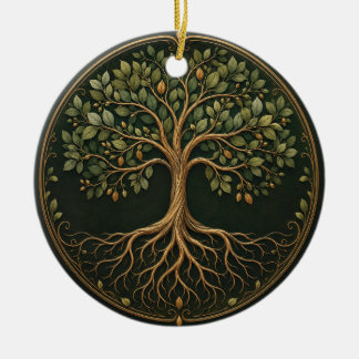 Botanical Tree, Tree of Life, Ceramic Ornament