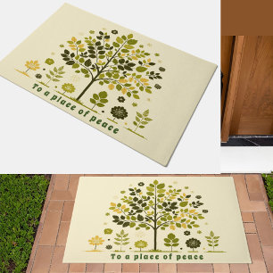 Botanical Tree Welcome Doormat Modern Nordic Coaly