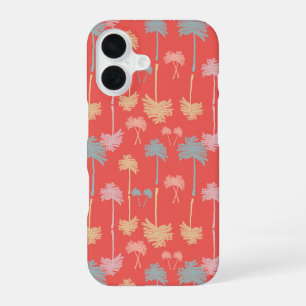 Botanical Trees in Coral iPhone 16 Case